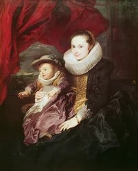 Retrato de una mujer y un niño